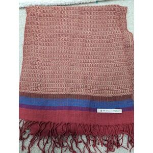 Sol Baby Alpaca Scarf Peru Soft Gorgeous Fringe 66x14 Some Flaws